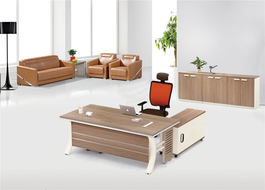 Modern Wooden Durable Metal Executive Melamine Manager Desk