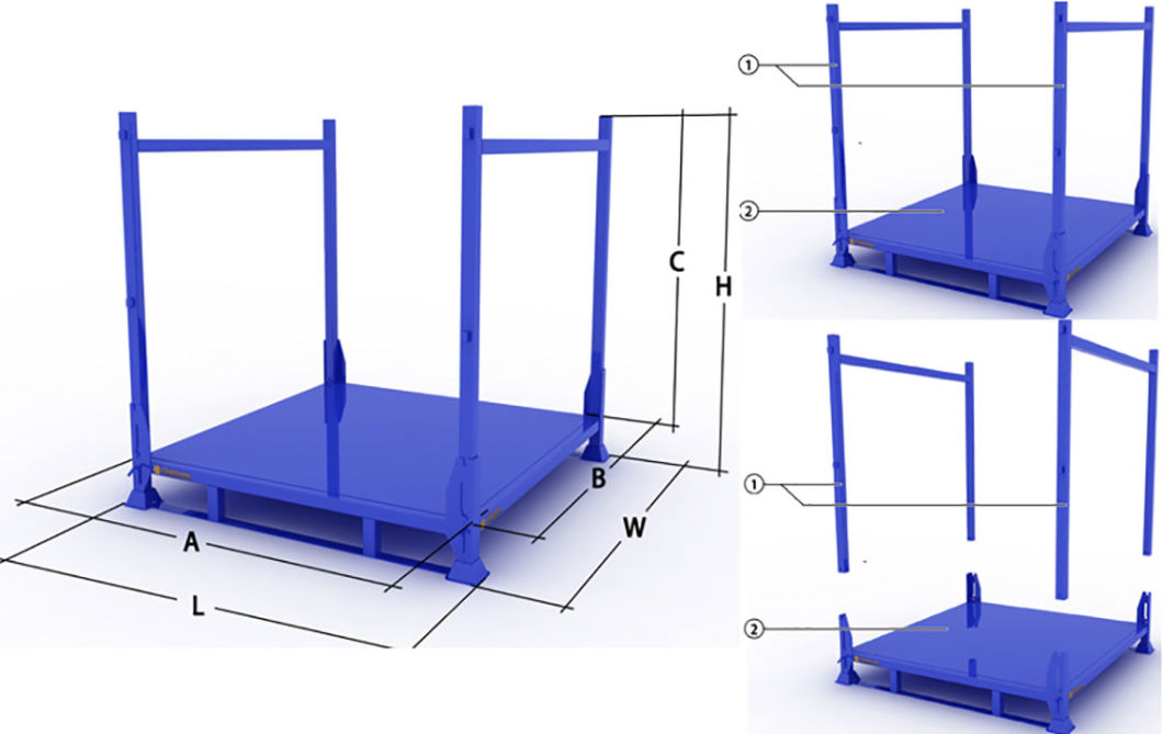 Factory Direct Steel Tube Stacking Pallet Rack for Cold Storage