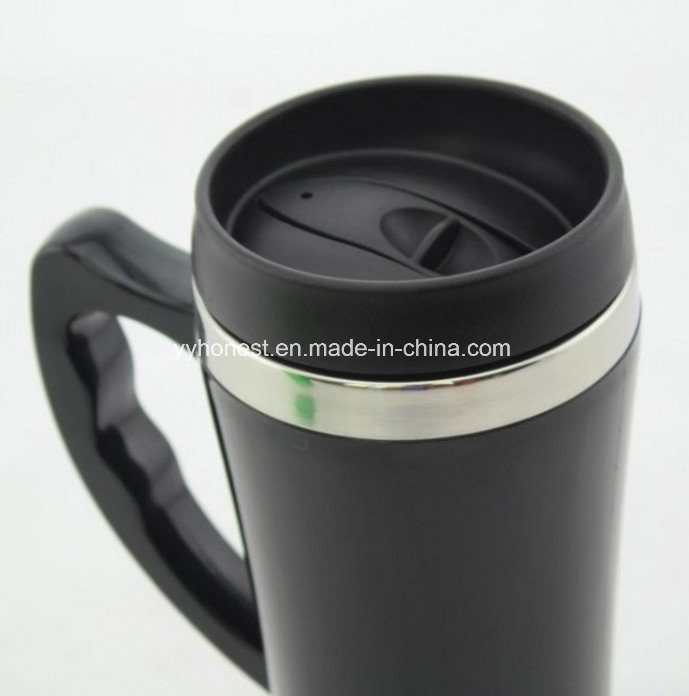 Good Quality Double Wall Promotional Travel Mug Cup with Lid