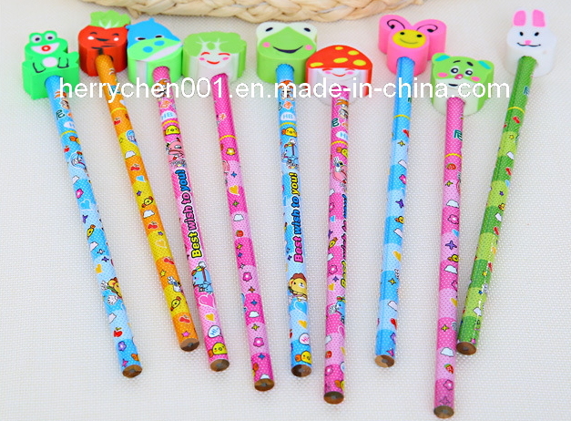 Hb Wooden Pencil with Animal Shaped Eraser, Sky-100