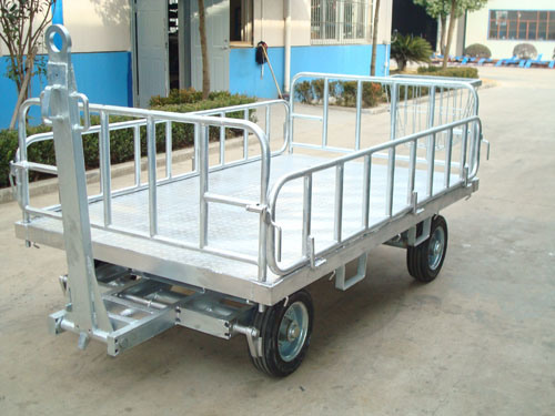 Aircraft Four Rail Baggage Cart Trolley