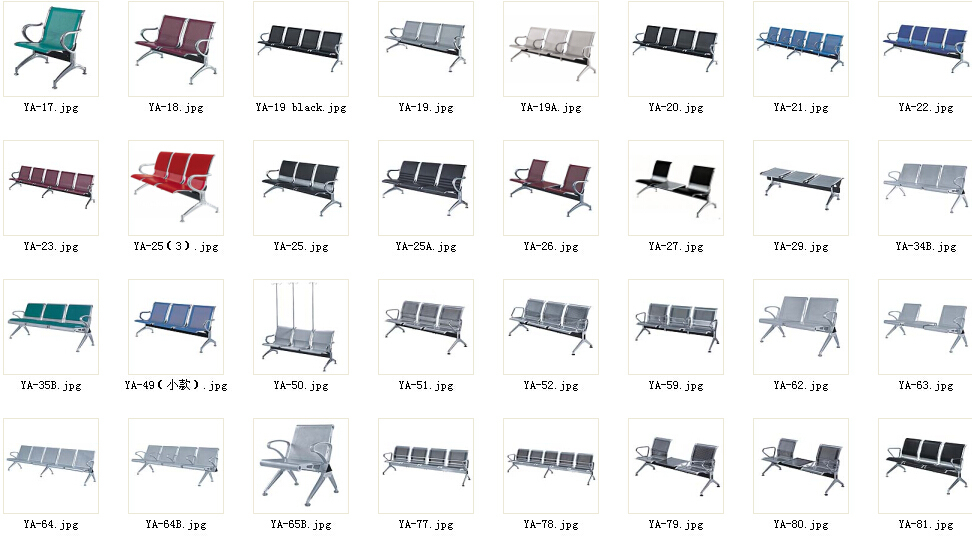 High Quality Airport Chair Public Hospital Waiting Chair Bench Office Visitor Chair Metal Home Furniture (YA-19)