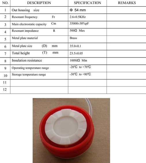 Fbps5556sp The New Hot Sell 54mm Piezo Siren Alarm (FBELE)