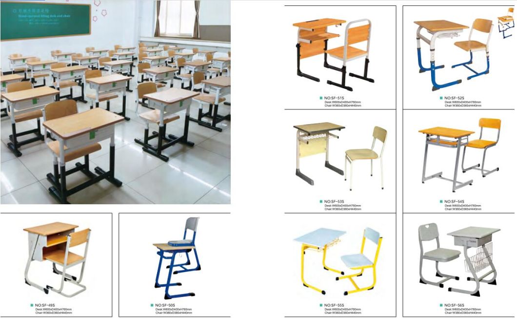 ODM Design Single Student Desk School Furniture (SF-43S)