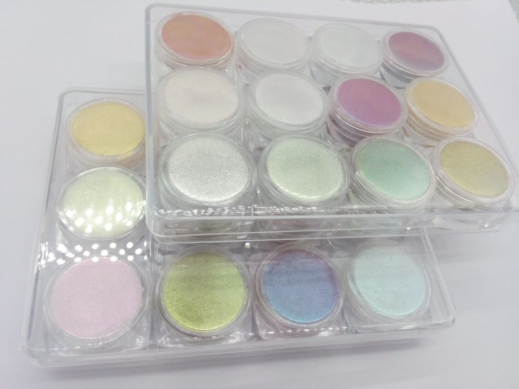 Mirror Powder Glitter Chrome Color Ibn Mirror Gel Nail Chrome Magic Powder 12 Colors in 1 Set