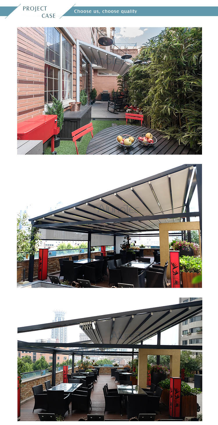 Aluminum Retractable Roof with Side Screen