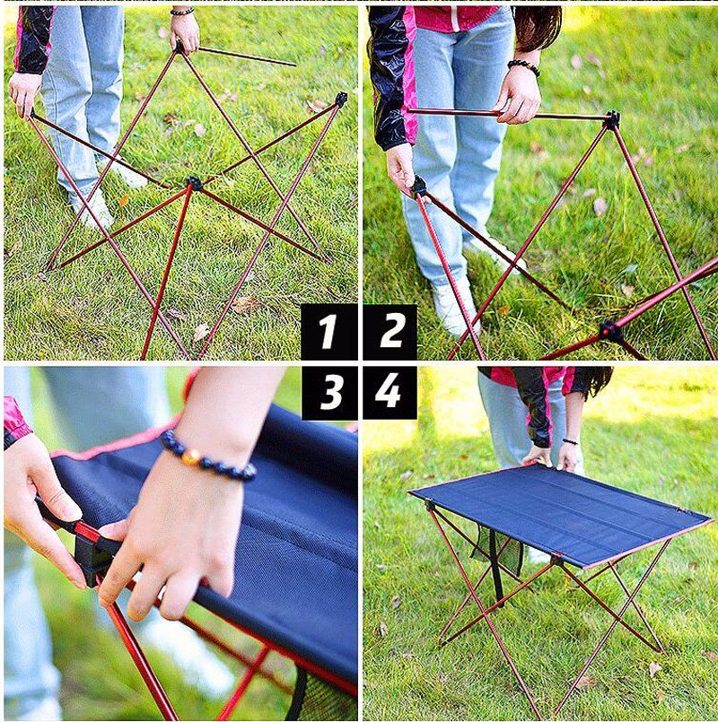 EL Indio Ultralight Portable Folding Table Compact Roll up Tables with Carrying Bag for Outdoor Camping Hiking Picnic
