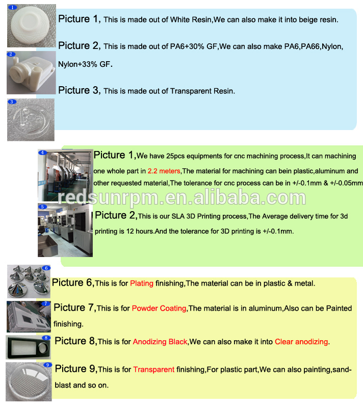 2018 New Design Red-CNC-048 Machining Aluminum Parts