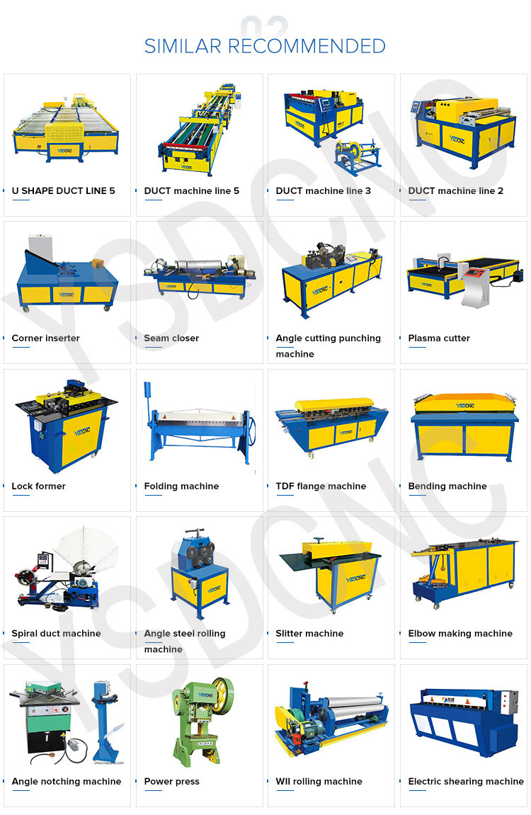 Ysdcnc Circular Pipe Ventilation HAVC Spiral Tube Duct Forming Machine