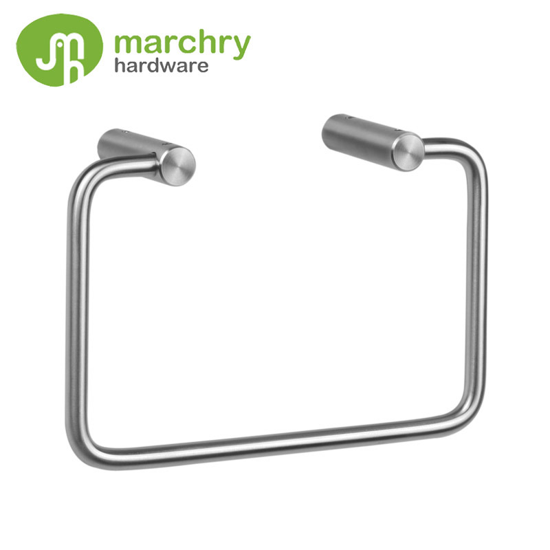 Simple Bath Brushed Nickel Towel Hook Rack