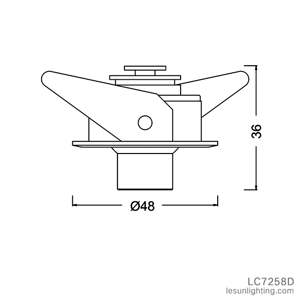 High Power Recessed Instal 1W LED Under Cabinet Light/Spotlight LC7259