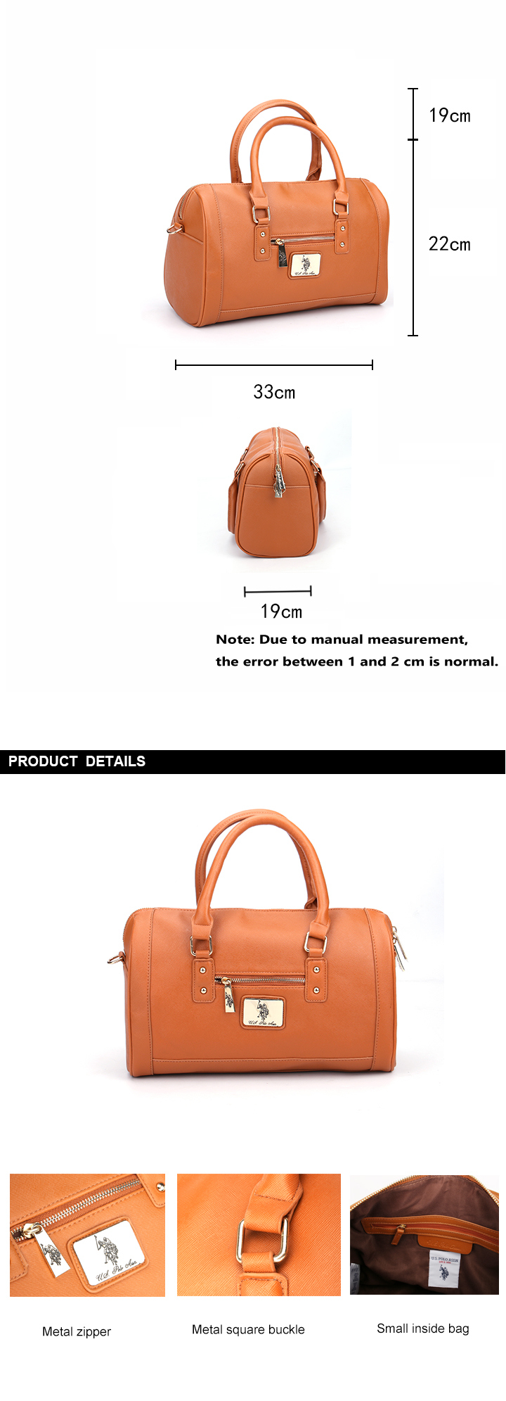 New Fashionable Waterproof Boston Bag with PU Leather for Travelling