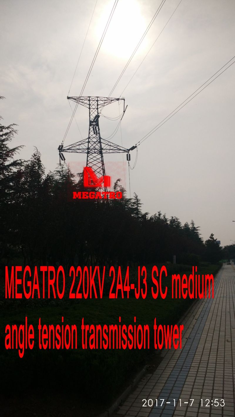 Megatro 220kv 2A4-J3 Sc Medium Angle Tension Transmission Tower