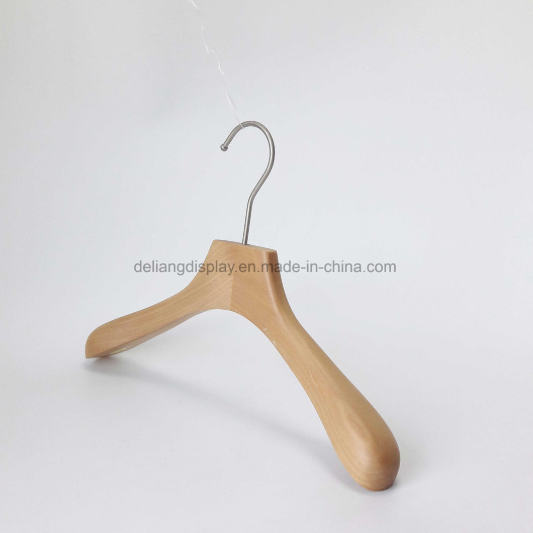 Wooden Hanger for Baby Clothes Store with Round Hook