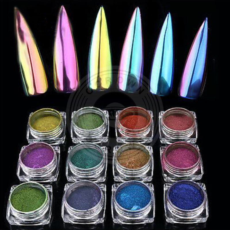 Unicorn Mica Powder, Acrylic Nail Micro Chrome Mirror Pigment