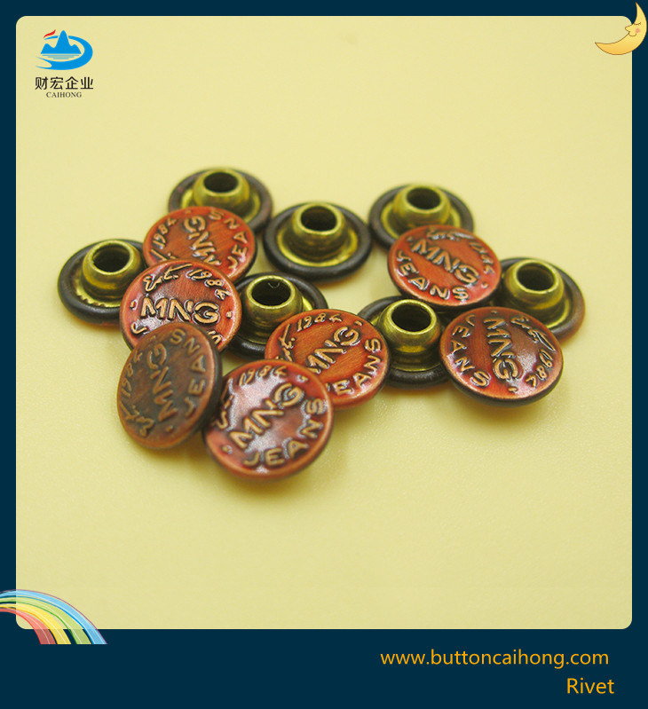 Custom Engraved Logo Spring Snap Button for Jacket and Coat