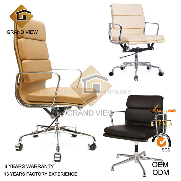 Classical Eames Aluminium Leather Swivel Manager Office Chair (GV-EA219)