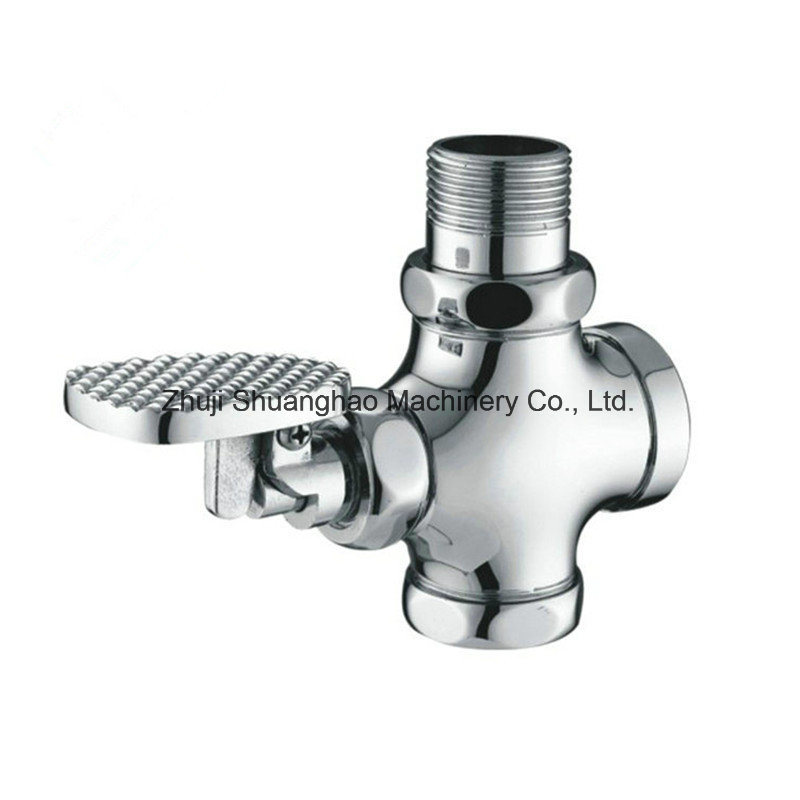 Four Way Feet Pedal Type Flush Valve, Time-Delay Self Closing Flushing Valve