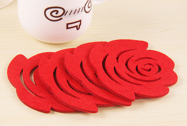 Online Shopping Shaped Rug Polyester Felt Coasters