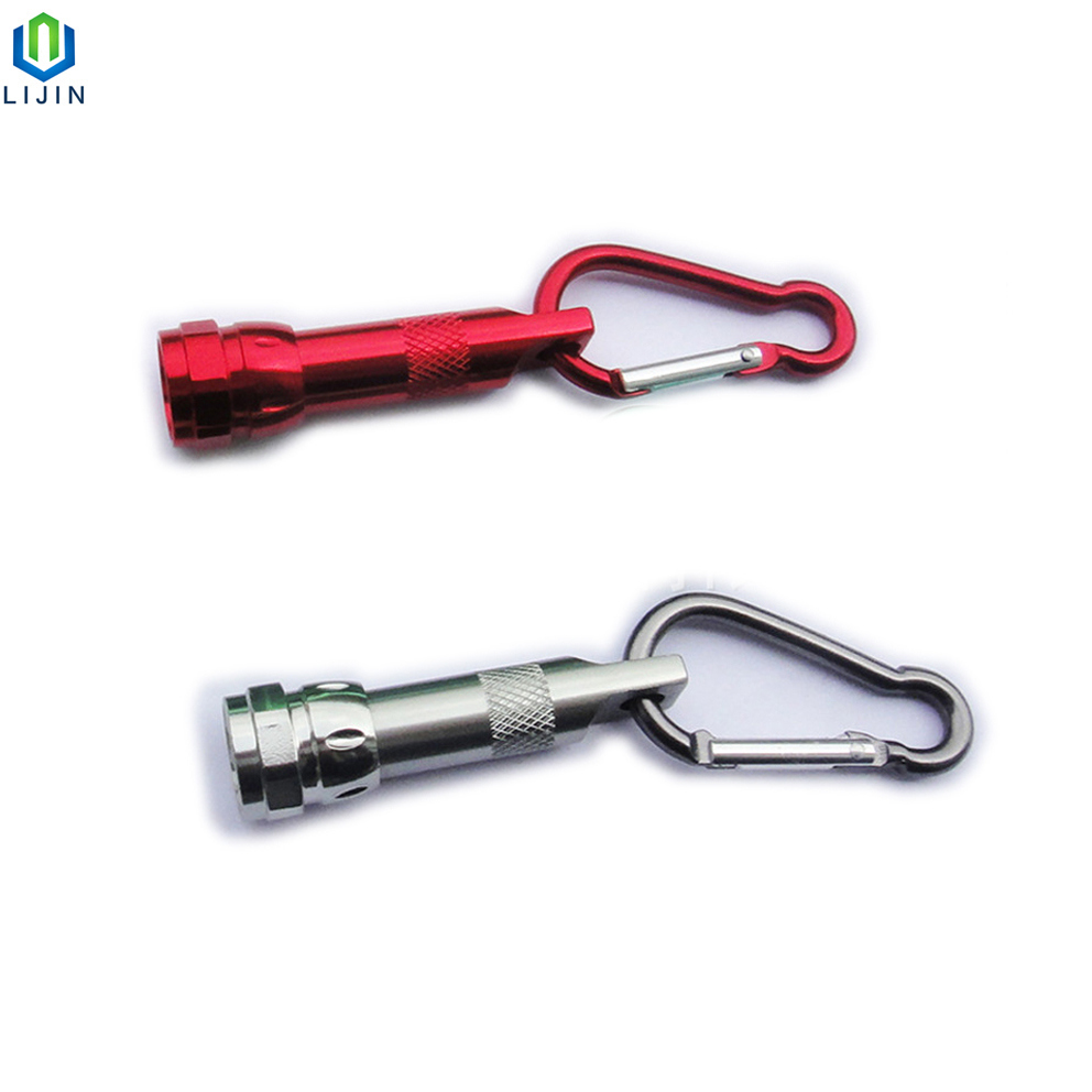 Colorful Mini LED Flashlight with Carabiner for Emergency