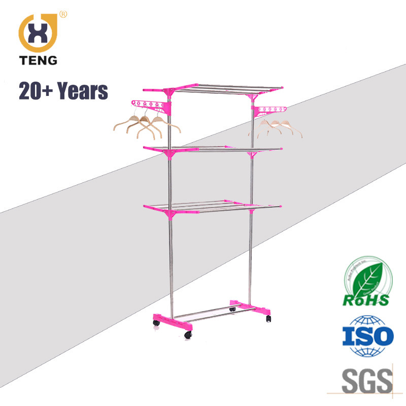 Wholesale Price 3 Three Layers Balcony Folding Clothes Drying Rack