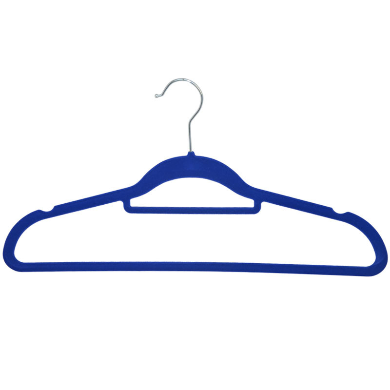Wholesale Plastic Non Slip Velvet Flocked Clothes Hangers