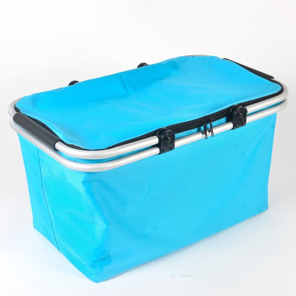 Lightweight Folding Large 35cm Cooler Picnic Shopping Baskets Bag