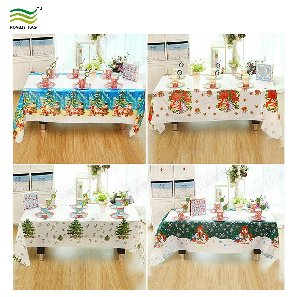 Disposable Waterproof Oilproof PE PVC PEVA Custom Logo Printing Table Cover