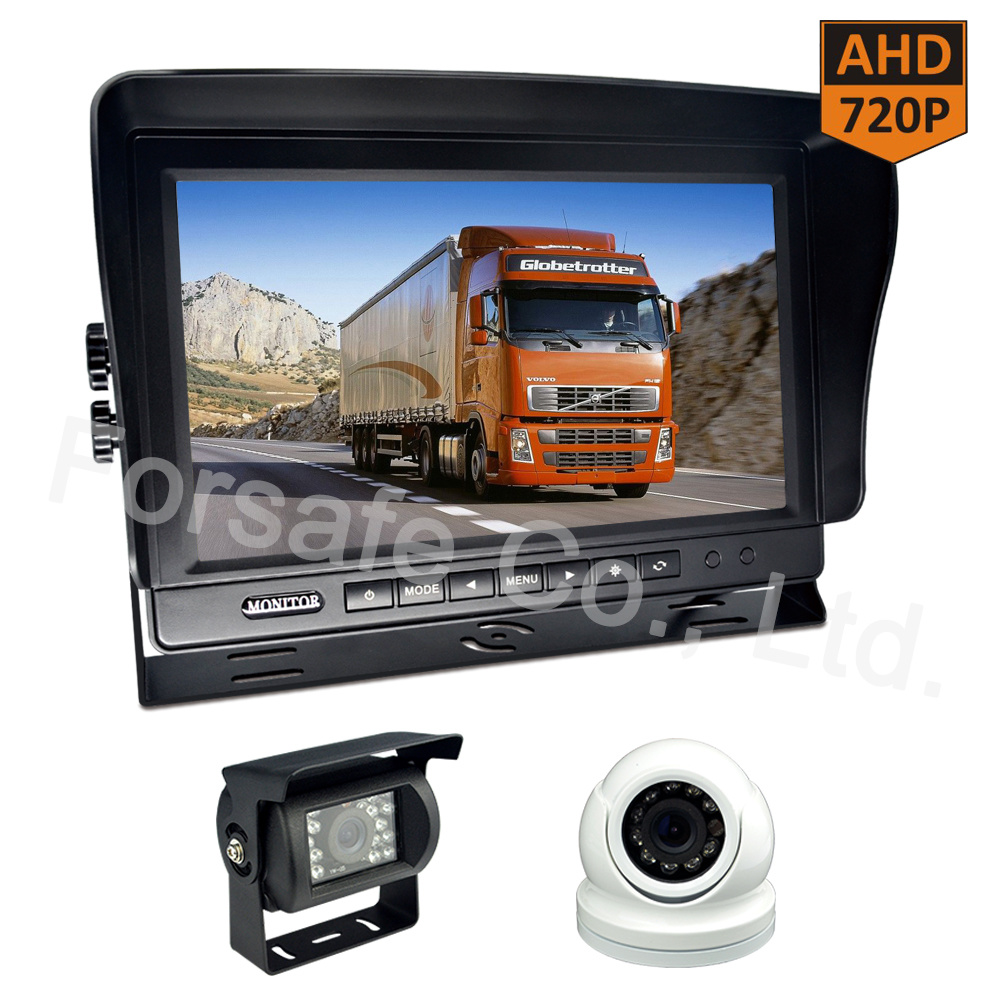 Car Rearview Camera Monitoring System for Freight Hgvs, Van Fleet, Heavy Equipment Vision Security HD 720p 1080P