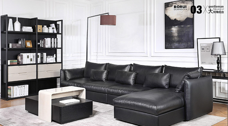 Home Furniture Living Room Sets Leather Feather Sofa of Australia