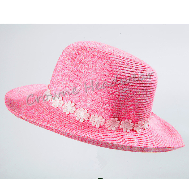 Widebrim Lady Summer Hat Paper Straw Panama Bucket Hat