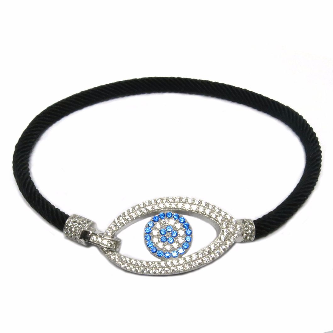 Silver Bracelet Women Lucky Evil Eye Bracelet Jewelry