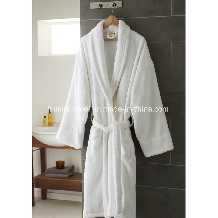 Classic Turkish Towel Shawl Collar Cotton Terry Cloth Bath Robe