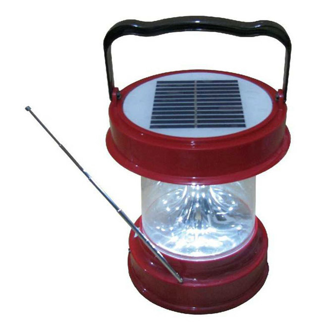 Portable Solar LED Rechargeable Camping Lantern Light with Multifunctions