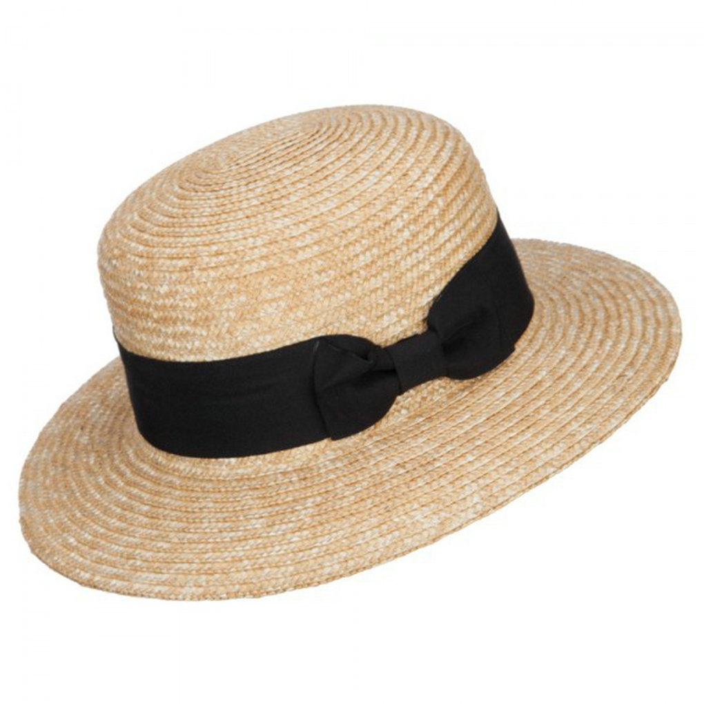 Fashion Factory Upf 50+ Wheat Straw Boater Paper Summer Hat