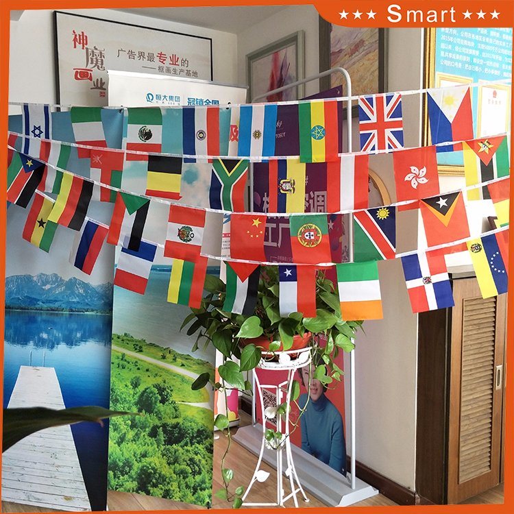 Eco-Friendly Promotion Printed PE/Paper/Non-Woven/Fabric Decorative Bunting and String Flag