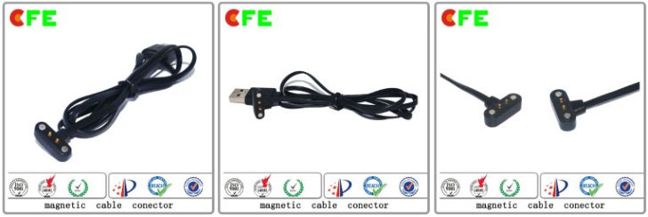 Waterproof 4pin Magnetic Cable Connector with USB