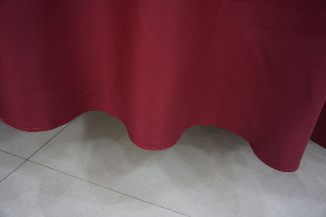 Foshan Wholesale Cheap Restaurant Dining Red Pure Color Fabric Round Banquet Wedding Table Cloth Cover