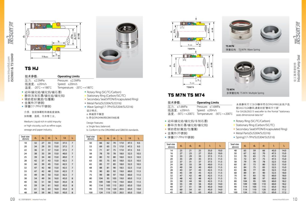 Burgmann Hj92n Mechanical Seal, PCM Pump Seal, Wave Spring Seal