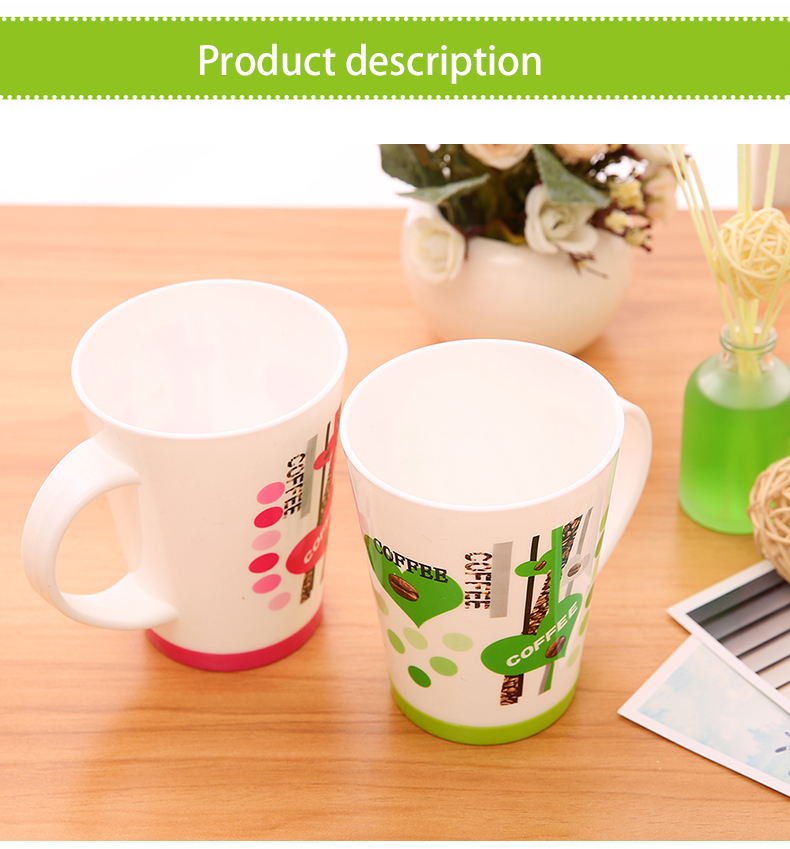 Hot Selling Portable Flower Decal PP Material Coffee Mug