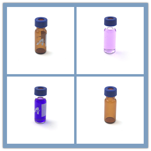 9mm Screw Neck Chemical Reagent Amber Vials for Chromatography Analysis