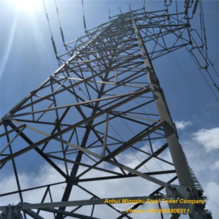 Power Electric High Voltage Transmission Line Tower Transmission Monopole Tower