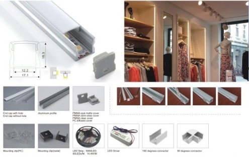 Easing Home Dustproof Waterproof Aluminium Profile High Quality The Best Prices LED Strip Aluminium Extrusion Profile Recessed LED Aluminium Channel