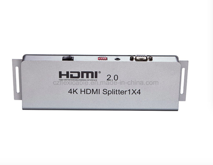 HDMI 2.0 Splitter 1X4 with Edid Management, IR Extension, Hdcp 2.2