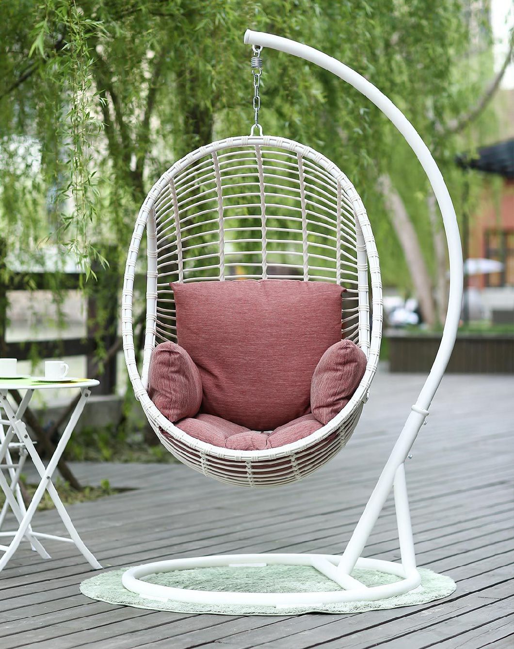 Leisure Wicker Patio Outdoor Colorful Home Garden Furniture Hanging Swing Chair