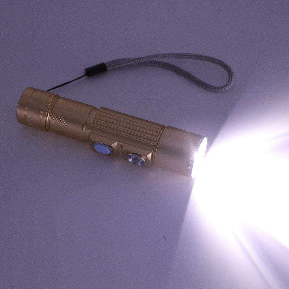 Red White Built-in 16340 Battery CREE Q5 LED Rechargeable Torch