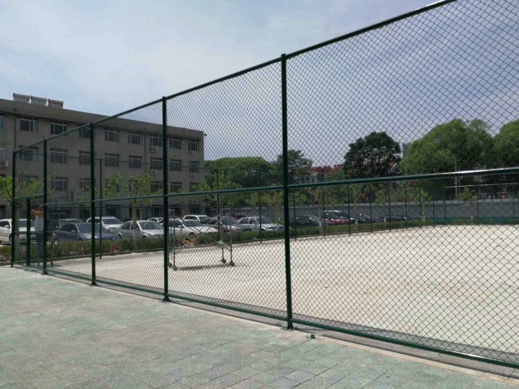 Sports Fields Barrier PVC Coated Chain Link Fence