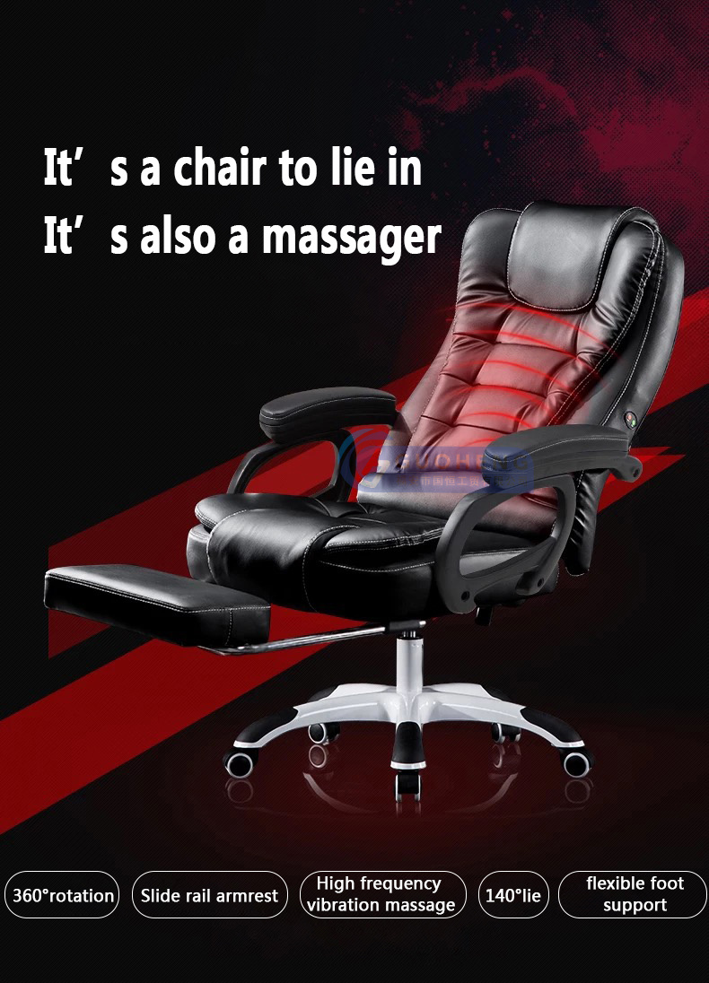 Small Cheap Massage Reclining Massage Office Chair with Foot Support