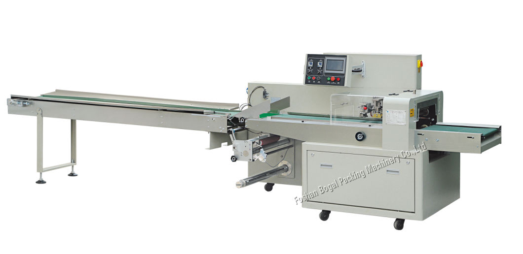 Sami-Automatic Flow Wrapping Bag Making Pillow Type Cake Packaging Machine Line