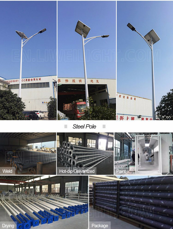 Decorative Galvanized Street Light Pole for Outdoor Lighting